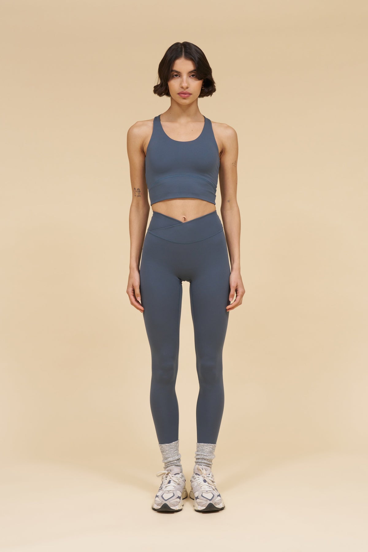 HIGH WAIST CROSS FRONT LEGGINGS